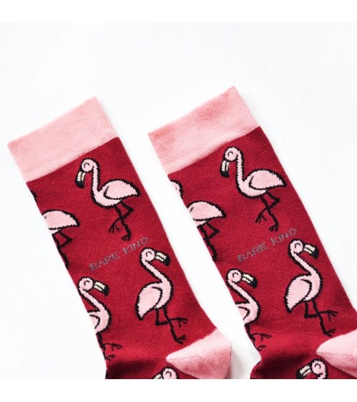 Save the Flamingos - Bamboo Socks Bare Kind funny crazy cute cool best pop socks for women men