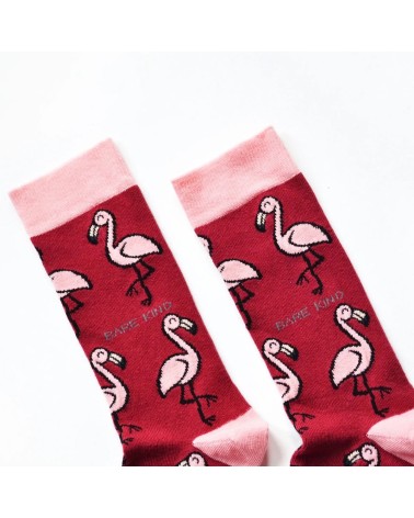 Sauver les flamants roses - Chaussettes en bambou Bare Kind jolies pour femme originales pour homme chausset rigolotes drole ...