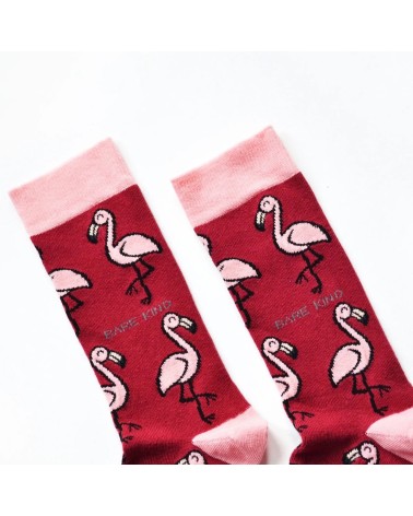 Save the Flamingos - Bamboo Socks Bare Kind funny crazy cute cool best pop socks for women men