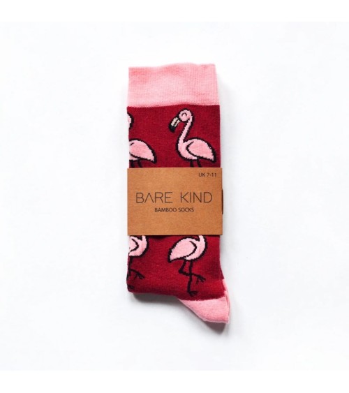 Sauver les flamants roses - Chaussettes en bambou Bare Kind jolies pour femme originales pour homme chausset rigolotes drole ...