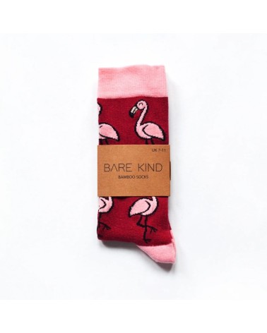 Save the Flamingos - Bamboo Socks Bare Kind funny crazy cute cool best pop socks for women men