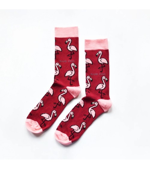 Save the Flamingos - Bamboo Socks Bare Kind funny crazy cute cool best pop socks for women men