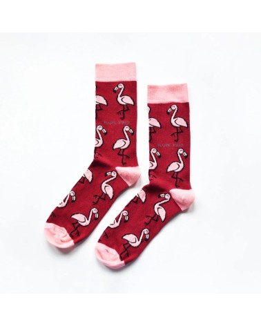 Save the Flamingos - Bamboo Socks Bare Kind funny crazy cute cool best pop socks for women men