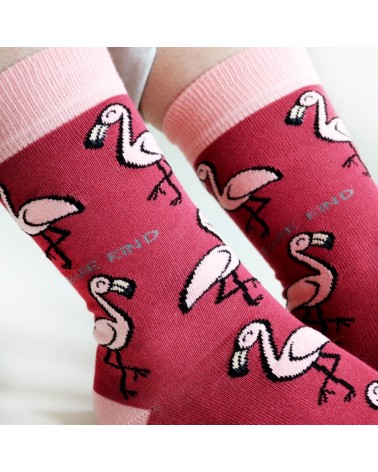 Save the Flamingos - Bamboo Socks Bare Kind funny crazy cute cool best pop socks for women men