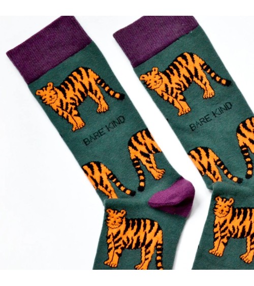 Sauvez les Tigres - Chaussettes en bambou Bare Kind jolies pour femme originales pour homme chausset rigolotes drole Suisse