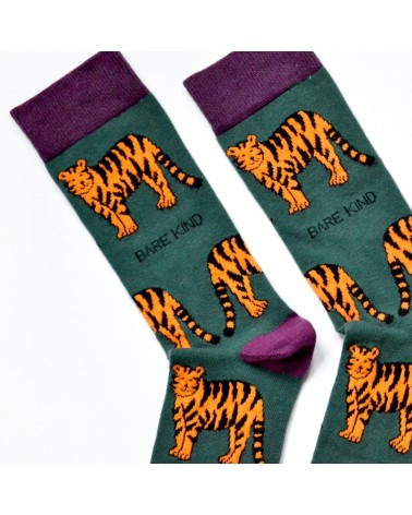 Sauvez les Tigres - Chaussettes en bambou Bare Kind jolies pour femme originales pour homme chausset rigolotes drole Suisse