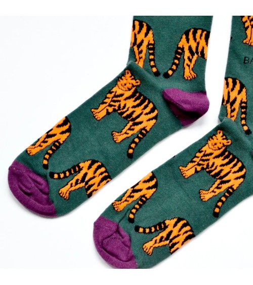 Sauvez les Tigres - Chaussettes en bambou Bare Kind jolies pour femme originales pour homme chausset rigolotes drole Suisse