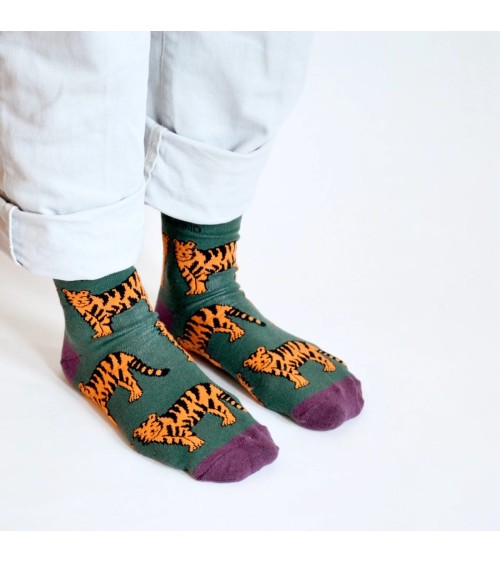 Rettet die Tiger - Bambus Socken Bare Kind Socke lustige Damen Herren farbige coole socken mit motiv kaufen