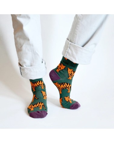 Rettet die Tiger - Bambus Socken Bare Kind socke kuschelsocken für damen lustig herren farbige coole socken