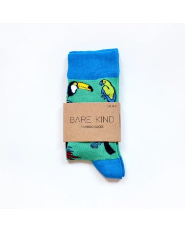 Sauvez les Toucans - Chaussettes en bambou Bare Kind jolies pour femme originales pour homme chausset rigolotes drole Suisse