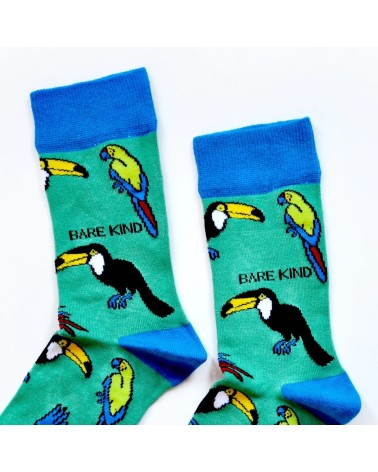 Save the Toucans - Bambou Socks Bare Kind funny crazy cute cool best pop socks for women men