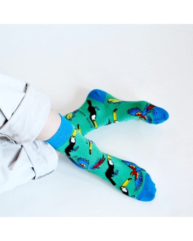 Sauvez les Toucans - Chaussettes en bambou Bare Kind jolies pour femme originales pour homme chausset rigolotes drole Suisse