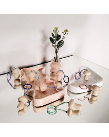 Mushroom Nr. 2 - Wooden Keychain 5mm Paper original gift idea switzerland