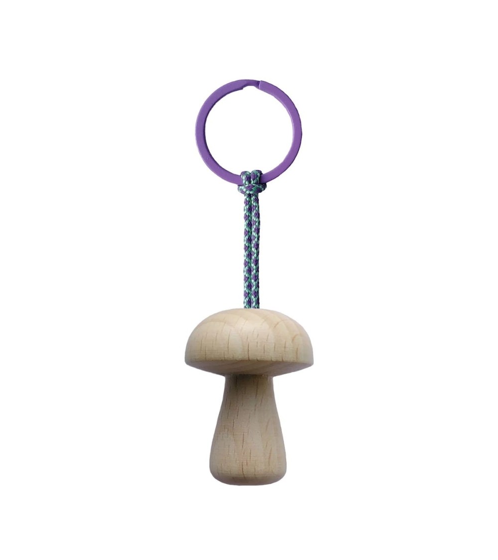 Champignon Nr. 3 - Porte clés en bois 5mm Paper idée cadeau original suisse