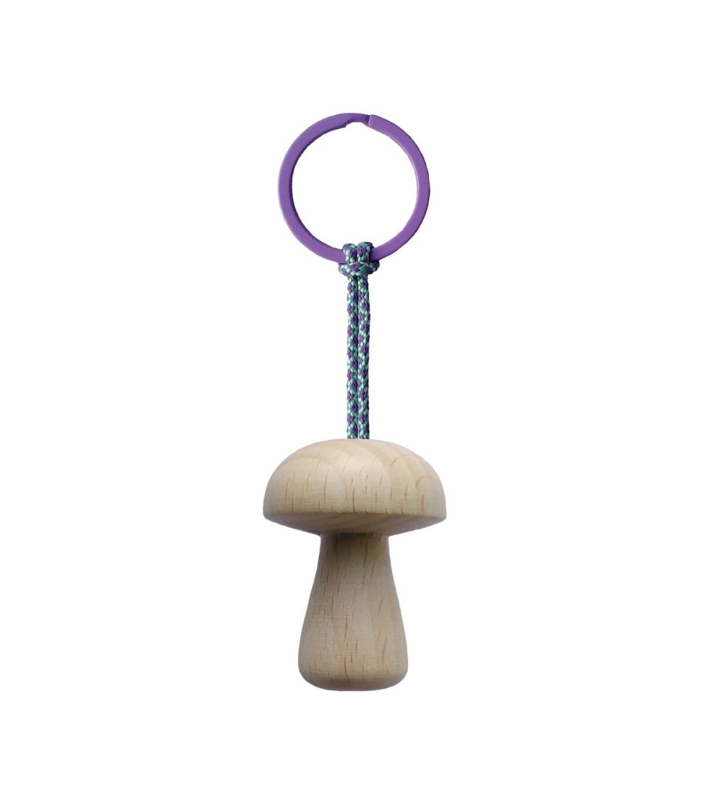 Mushroom Nr. 3 - Wooden Keychain 5mm Paper original gift idea switzerland