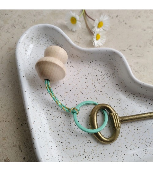 Mushroom Nr. 4 - Wooden Keychain 5mm Paper original gift idea switzerland