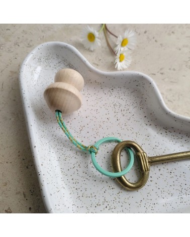 Mushroom Nr. 4 - Wooden Keychain 5mm Paper original gift idea switzerland