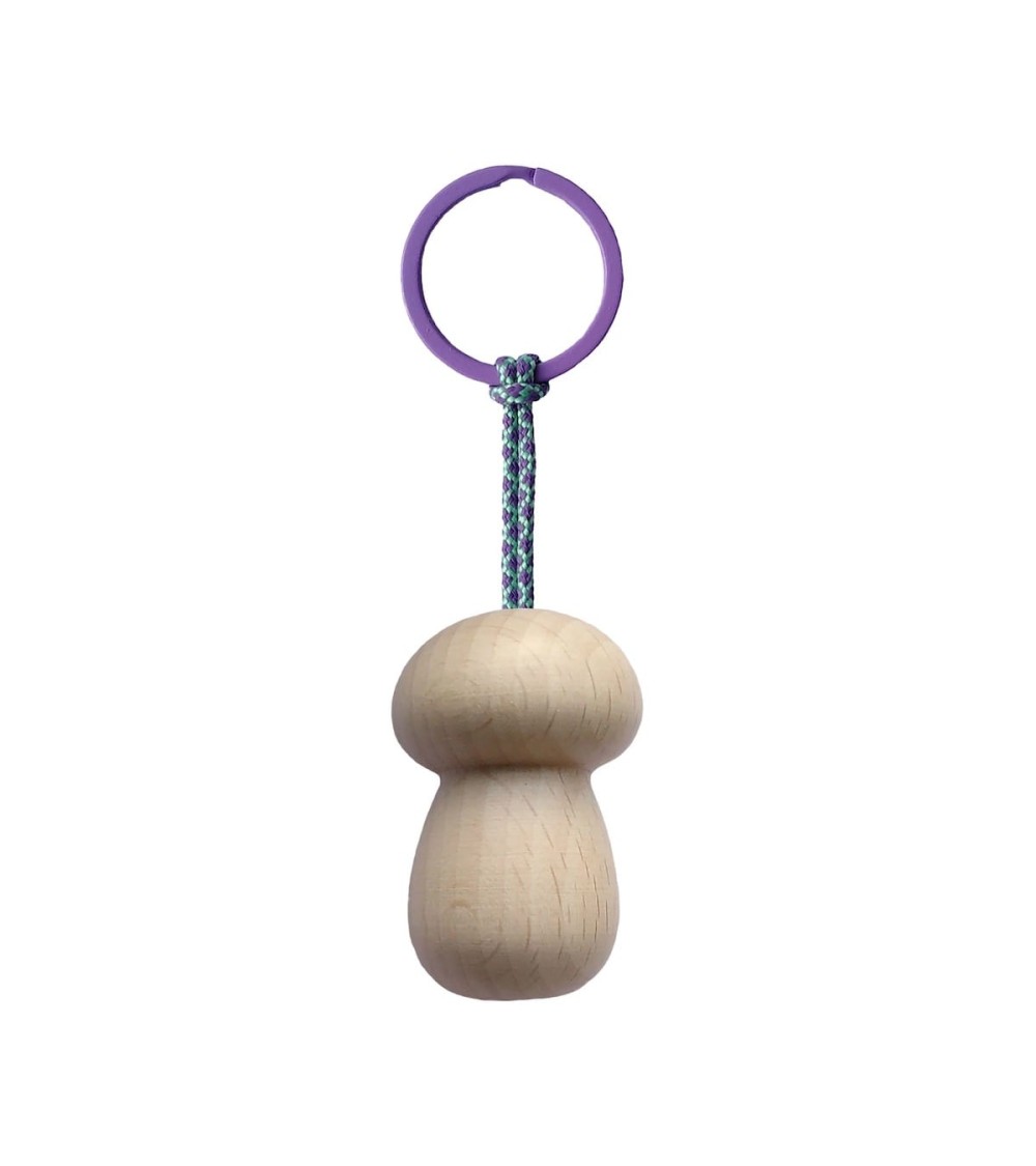 Mushroom Nr. 5 - Wooden Keychain 5mm Paper original gift idea switzerland