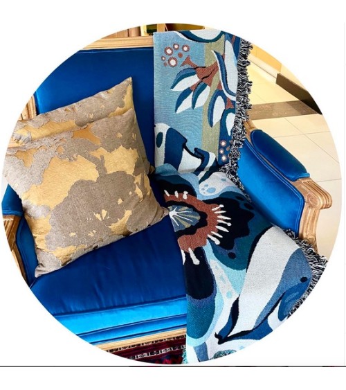 Deadly Bloom Hypnos - Coperta in cotone House of Hopstock di qualità per divano coperte plaid