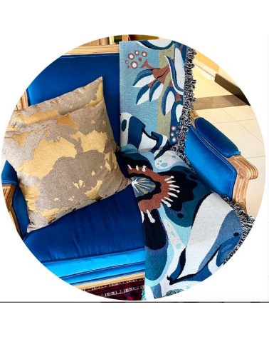 Deadly Bloom Hypnos - Decke aus Baumwolle House of Hopstock Sofa Kuscheldecke Bettdecke Tagesdecke Wohndecke kaufen Schweiz