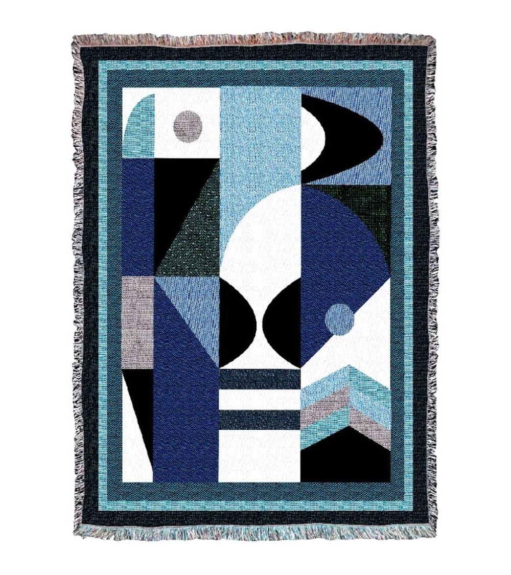 Space Odyssey Neptune - Woven cotton blanket House of Hopstock best cozy soft throws and blankets for sofa