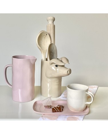 British Lop - Ceramic Utensil Holder Quail Ceramics