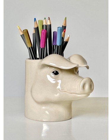 Suino - Portapenne e Vasi per piante Quail Ceramics da scrivania eleganti design originali bambina particolari