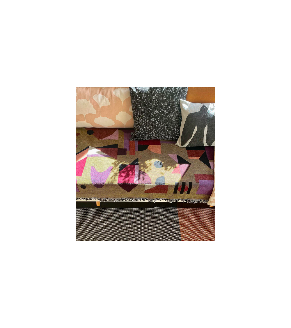Space Odyssey Mars - Plaid en coton House of Hopstock plaide pour canapé plaid cocooning couverture douce suisse