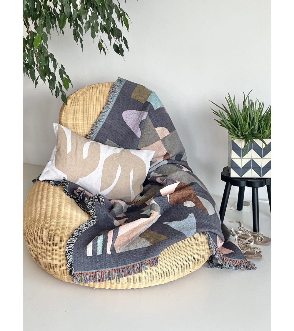 Space Odyssey Borealis - Coperta in cotone House of Hopstock coperte plaid di qualità per da divano svizzera
