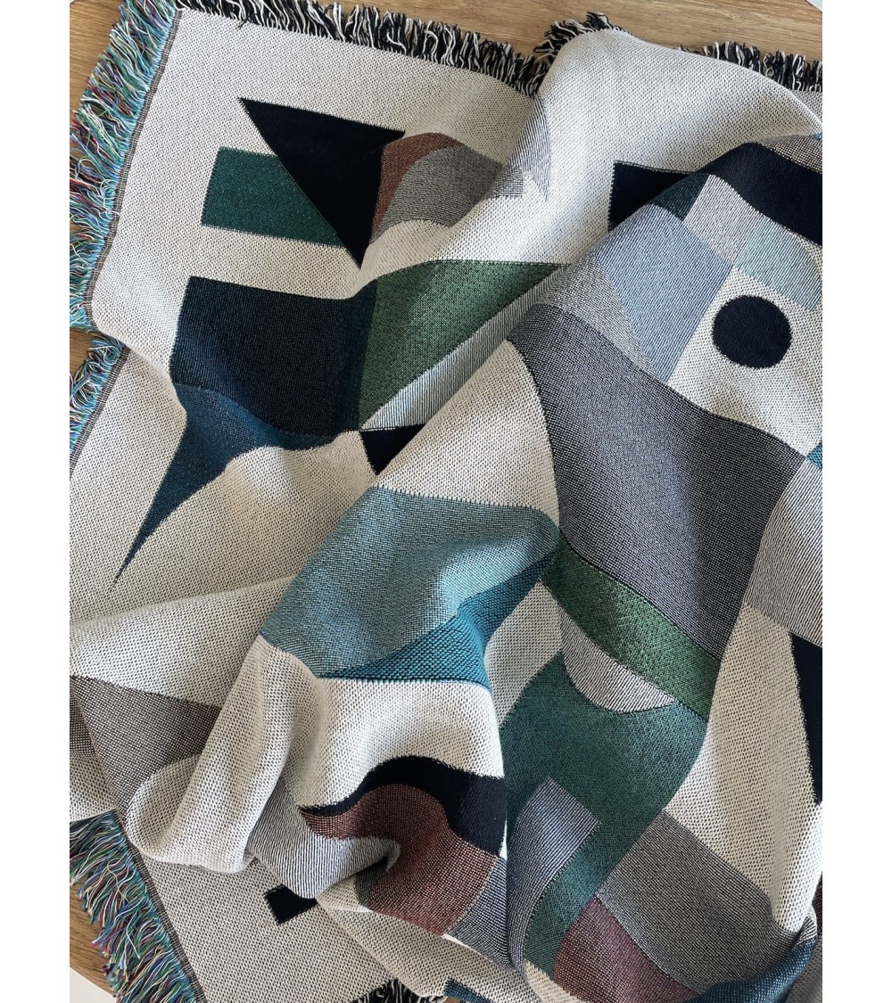 Space Odyssey Borealis - Coperta in cotone House of Hopstock coperte plaid di qualità per da divano svizzera