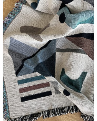 Space Odyssey Borealis - Woven cotton blanket House of Hopstock best for sofa throw warm cozy soft