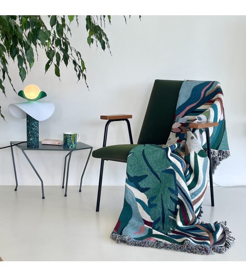 Tropicana - Coperta in cotone House of Hopstock di qualità per divano coperte plaid