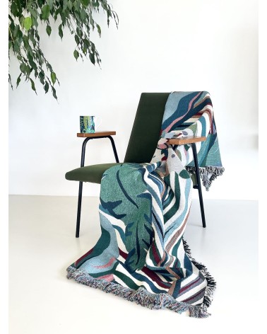 Tropicana - Plaid en coton House of Hopstock plaide pour canapé plaid cocooning couverture douce suisse