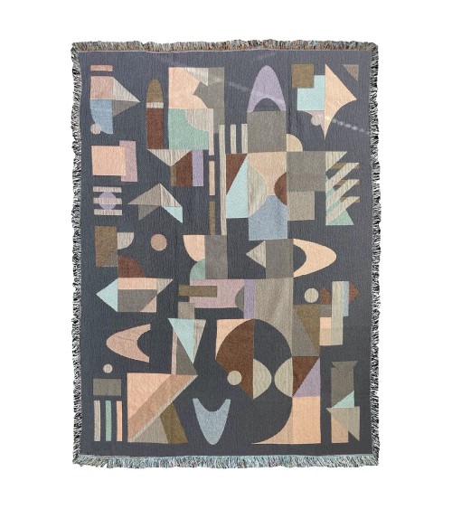 Space Odyssey Borealis - Woven cotton blanket House of Hopstock best cozy soft throws and blankets for sofa