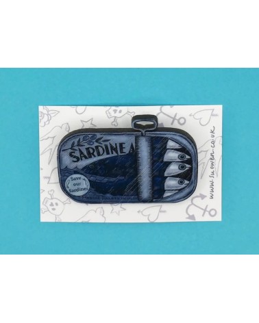 Brosche - Rettet unsere Sardinen Su Owen Anstecknadel Ansteckpins pins anstecknadeln kaufen