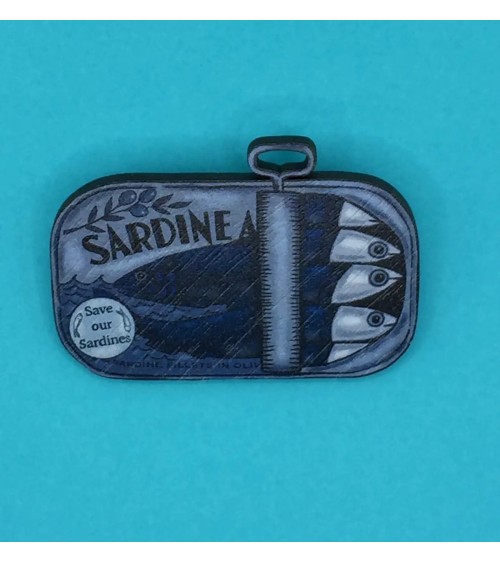 Brosche - Rettet unsere Sardinen Su Owen Anstecknadel Ansteckpins pins anstecknadeln kaufen
