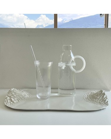 Glass carafe - Circular Handle Serax carafe jug glass design