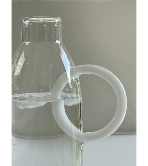 Glass carafe - Circular Handle Serax carafe jug glass design