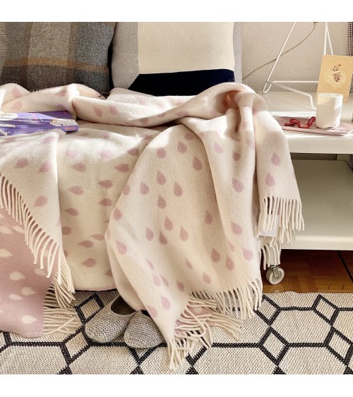 Couverture en laine - RAINY DAYS Rose Brita Sweden plaide pour canapé de lit cocooning chaud