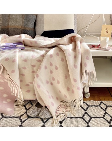 Couverture en laine - RAINY DAYS Rose Brita Sweden plaide pour canapé de lit cocooning chaud