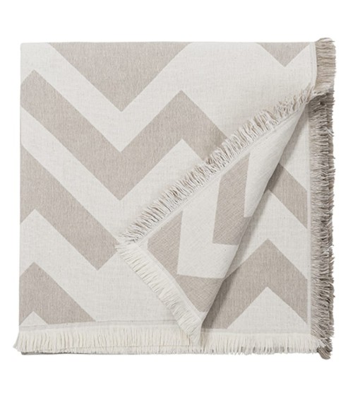 Cotton Blanket - FLORENS Greige Brita Sweden best for sofa throw warm cozy soft