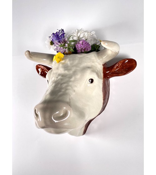 Wall Vase - Hereford Bull Quail Ceramics table flower living room vase kitatori switzerland