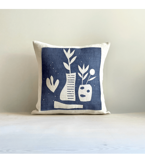 Domitille - Housse de Coussin 40x40 cm Mermade Impressions Textiles coussins décoratifs pour canapé salon deco original suisse