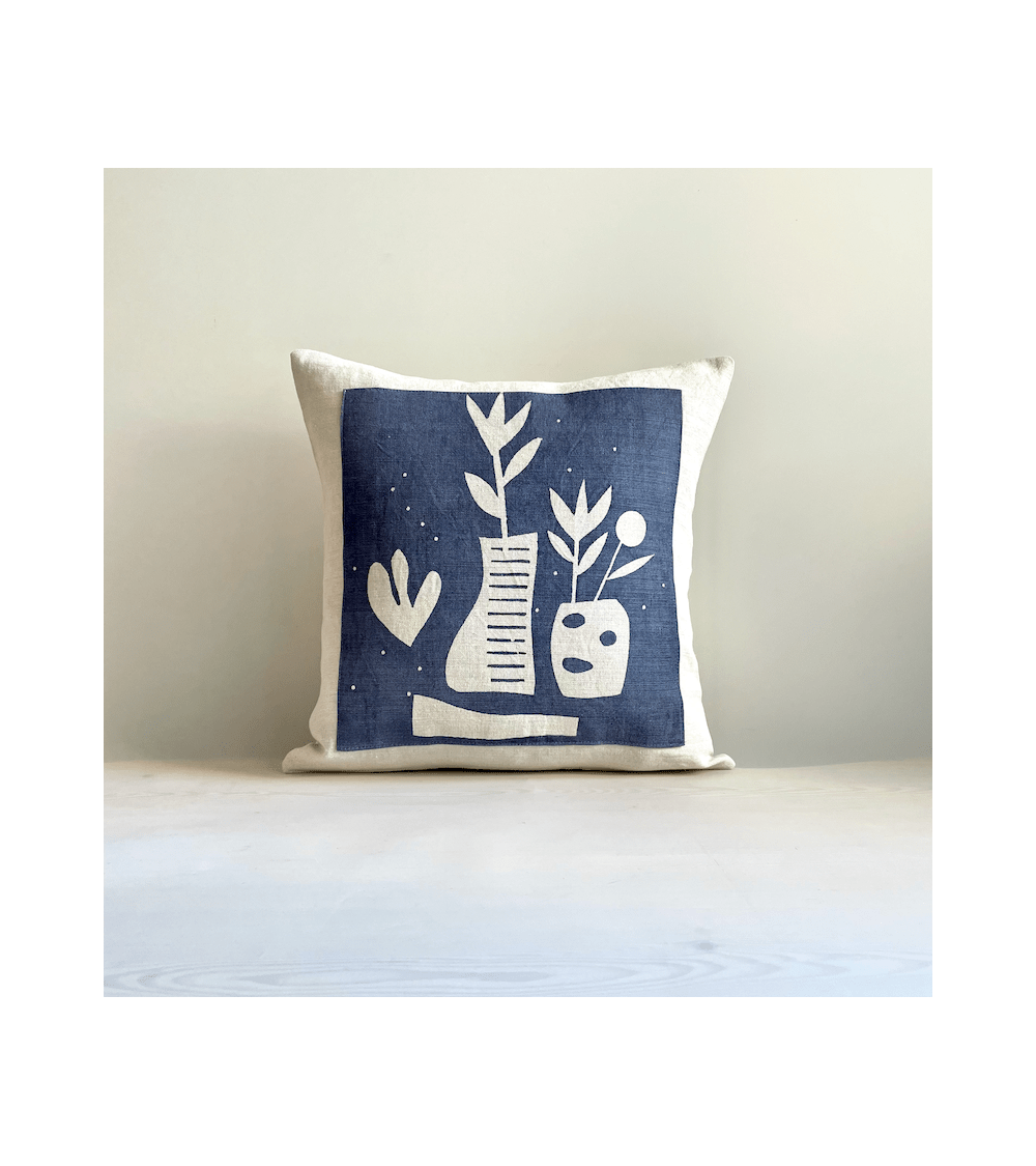 Domitille - Housse de Coussin 40x40 cm Mermade Impressions Textiles coussins décoratifs pour canapé salon deco original suisse