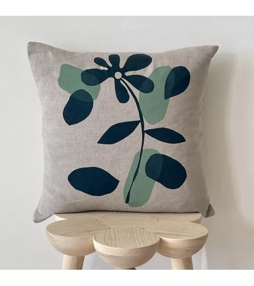 Jade - Housse de Coussin 40x40 cm Mermade Impressions Textiles coussins décoratifs pour canapé salon deco original suisse