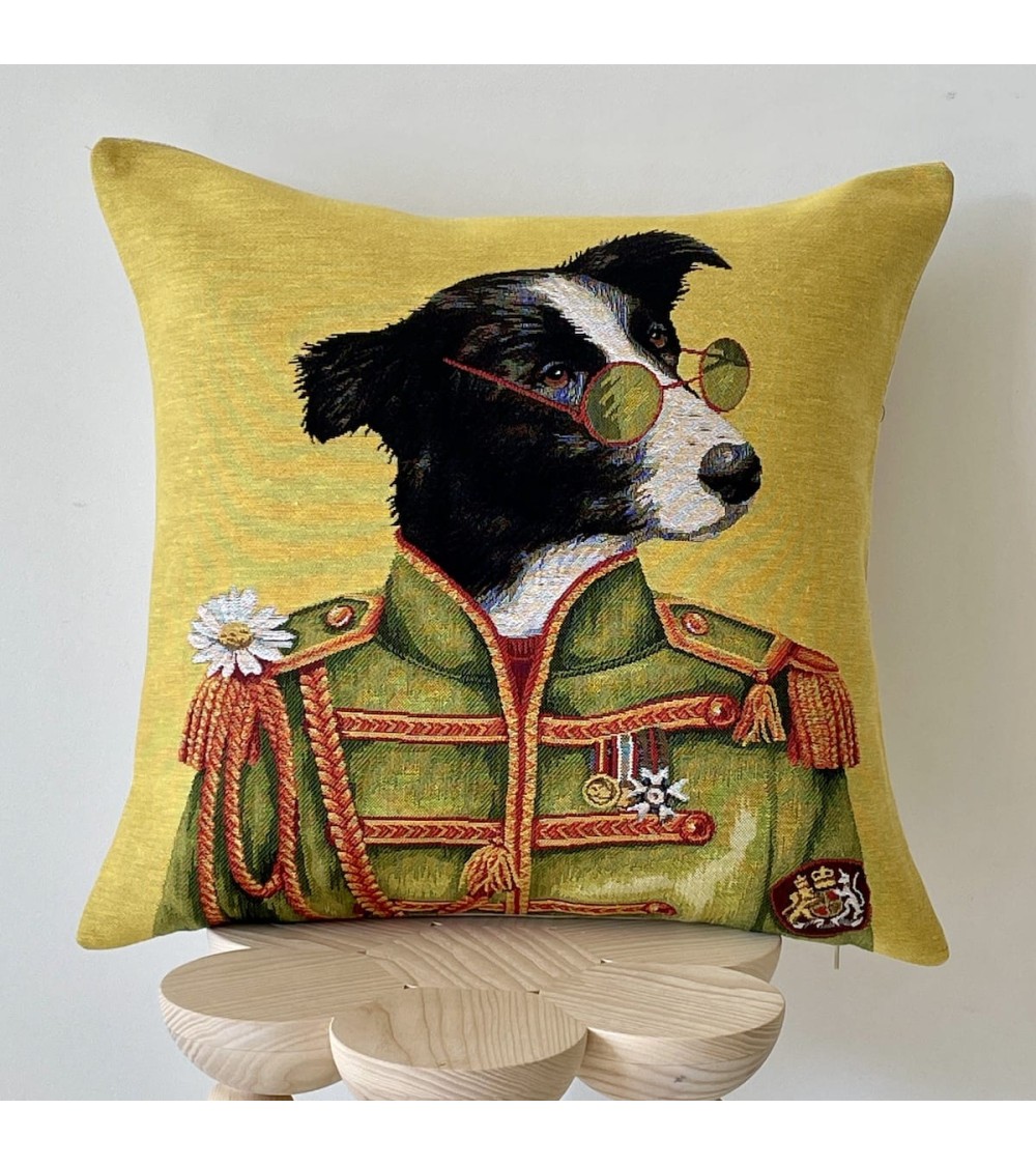 Border Collie Lennon - Housse de coussin Yapatkwa coussins décoratifs pour canapé salon deco original suisse