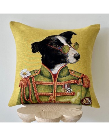 Border Collie Lennon - Housse de coussin Yapatkwa coussins décoratifs pour canapé salon deco original suisse