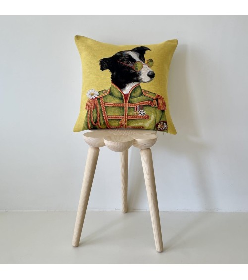 Border Collie Lennon - Housse de coussin Yapatkwa coussins décoratifs pour canapé salon deco original suisse