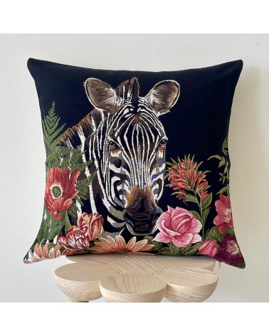 Zebra with flowers - Cushion cover Yapatkwa decorative accent throw pillows cases sofa original