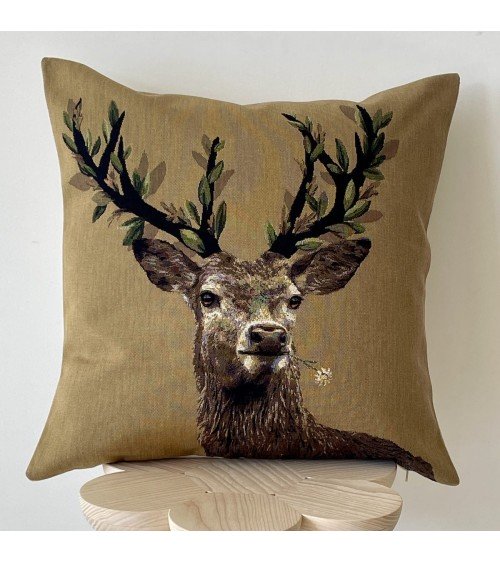 Cervo e stella alpina - Copricuscini divano Yapatkwa cuscini decorativi per sedie cuscino eleganti